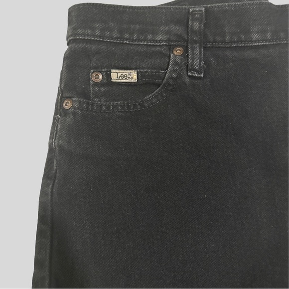 Lee Relaxed at the Waist Straight Leg Black Jeans  14 Short - Picture 6 of 16